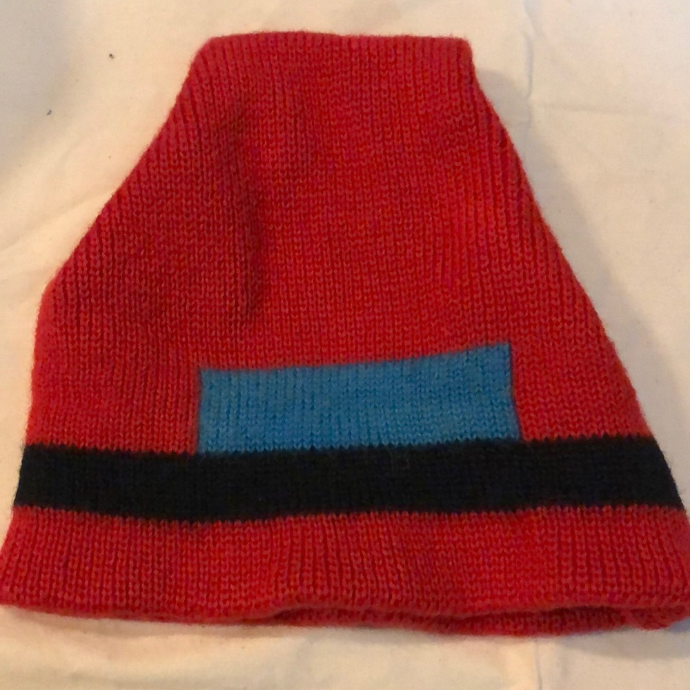 Vintage Smiley 100% Wool Made in USA Ski Hat Cap
